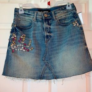 Express Embellished Denim Skirt